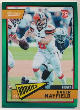 Baker Mayfield 2018 Panini Honors Classics 302 Rc Rookie Green Browns Sp 43/75