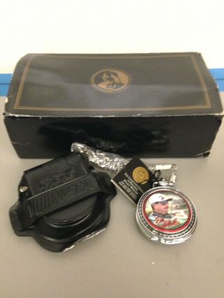 Dale Earnhardt Sr Collectors Pocket Watch & Pouch Franklin
