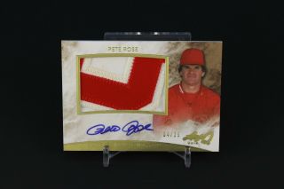 2015 Leaf Q Pete Rose Auto 4/25 Autograph Game - Jersey Patch Reds