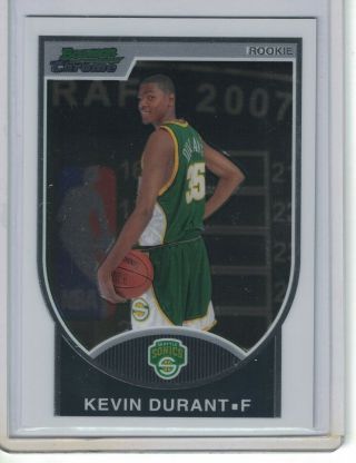 2007 - 08 Bowman Chrome Kevin Durant Seattle Supersonics 111 Rookie /2999