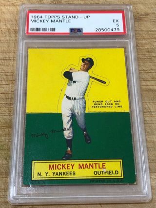 1964 Topps Stand - Up Mickey Mantle Psa 5