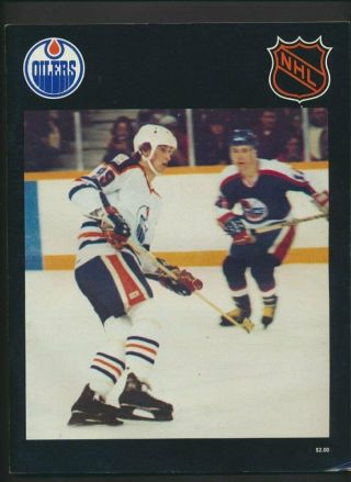 1979 - 80 Edmonton Oilers Hockey Program Jan 23/80 Gretzky Cover Pittsburgh Peng.