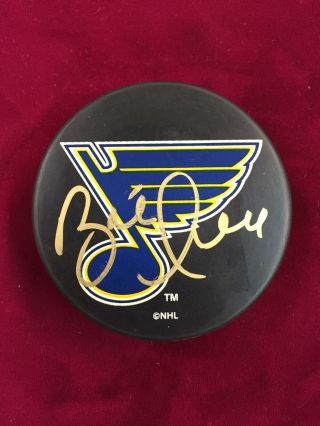 Brett Hull Auto Autograph Official St Louis Blues Hockey Puck Hof (fc2)