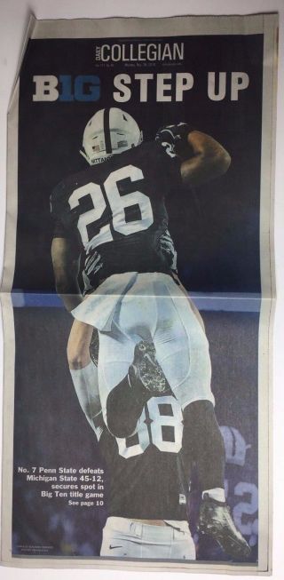 Penn State Daily Collegian Newspaper Big 10 Championship Saquon Barkley Football