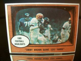 Jim Brown Topps 1961 Card 77 Cleveland Browns Nfl Football