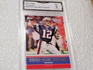 Tom Brady Graded Card 9 2011 Topps Xxxviii Patriots Mvp X9 - 1