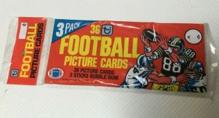 1981 Topps Football Rack Pack Possible Joe Montana Rc?