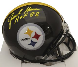 Steelers Jack Ham " Hof 88 " Authentic Signed Mini Helmet Autographed Bas Witness
