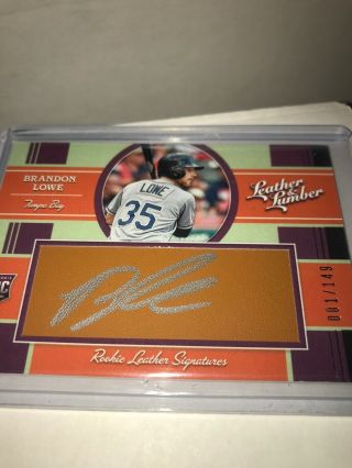 2018 - 19 Leather And Lumber Rookie Leather Signatures Brandon Lowe 1/149