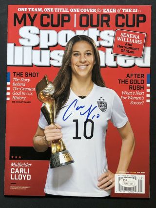 Carli Lloyd Signed Autographed 2015 Sports Illustrated Women`s World Cup Usa Jsa