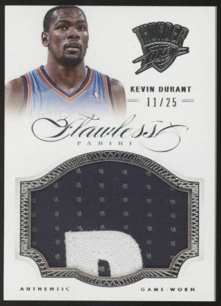 2012 - 13 Panini Flawless Kevin Durant Jumbo Game Patch /25