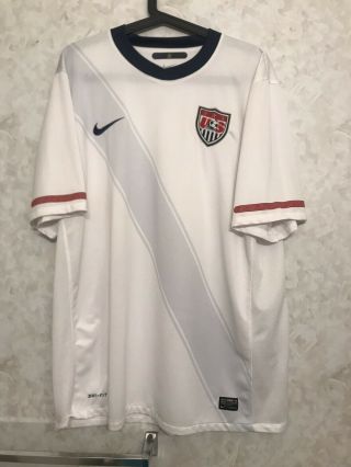 Authentic Nike Dri - Fit National Team Usa Mens Soccer White World Cup Jersey Xl