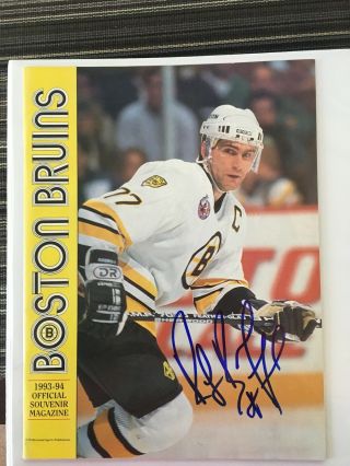 Ray Bourque Autographed Bruins Program Nhl