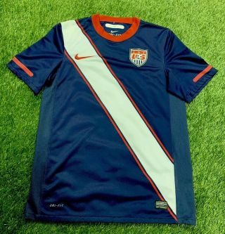 Usa Soccer 2010 World Cup Nike Dri Fit Authentic Jersey United States Mens Sz Sm