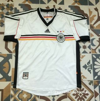 Germany National Team 1998 2000 Home Football Soccer Shirt Jersey Trikot Men L