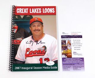 Clayton Kershaw Signed Great Lakes Loons Media Guide Early Jsa Auto