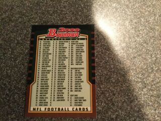 2000 Bowman Tom Brady Rookie Rc Checklist Card Look 236