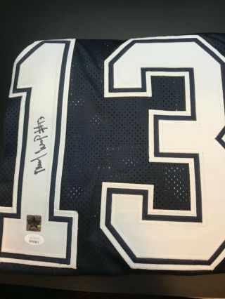 Michael Gallup Autographed Dallas Cowboys Blue Jersey JSA Witnessed 2