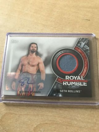 2018 Topps Wwe Royal Rumble Seth Rollins Relic Auto.  10/10 Wow Rare
