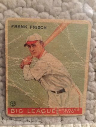 Frank Frisch 49 “goudey” Big League Chewing Gum 1933