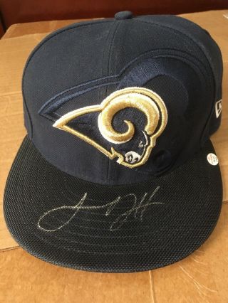 Jared Goff Los Angeles Rams Hand Signed Autographed Fitted Hat Size 7