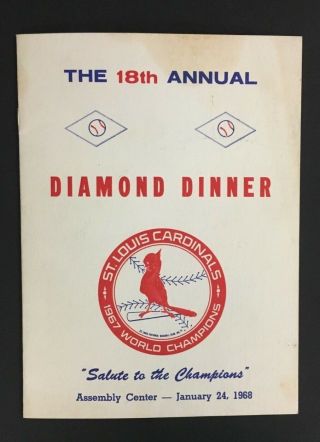 1968 Tulsa Oilers Dinner Program For World Series Baseball Champions Autographed