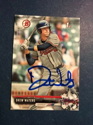 Atlanta Braves Drew Waters Signed Card