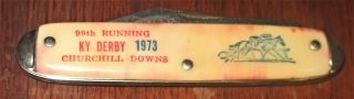 A 1973 Kentucky Derby Pocket Knife - Secretariat - Made In U.  S.  A.  -