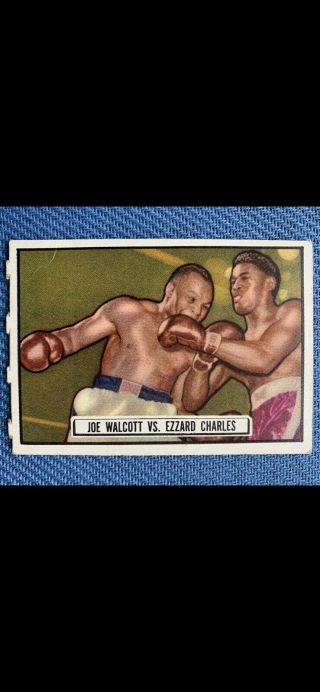 1951 Topps Ringside Joe Walcott Vs Ezzard Charles 85 Boxing Card Ex,