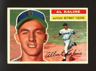 1956 Topps 20 Al Kaline White Back Wb Detroit Tigers Hall Of Fame Hof - Ex - Mt,