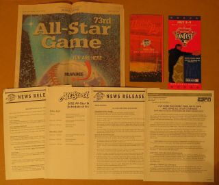 Milwaukee Brewers 2002 All Star Game Media Representative Kit 5