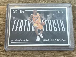 2018 - 19 Panini Noir Shaquille O’neal Lakers Metal Feature Length /25