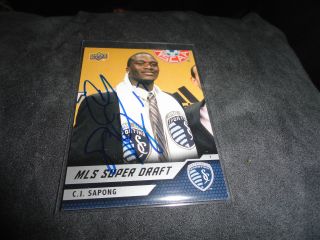 Sporting Kc Cj Sapong Autographed 2011 Mls Upper Deck Rookie Card