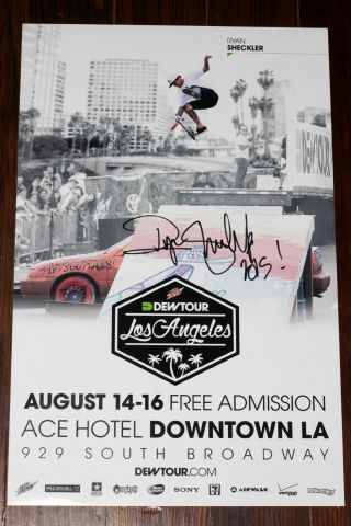 Ryan Sheckler Hand Signed 11x17 Dew Tour Poster 2015 Promo W/proof Photo X Games