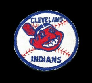 Vintage Chief Wahoo Cleveland Indians Patch Cloth Sew On Mlb