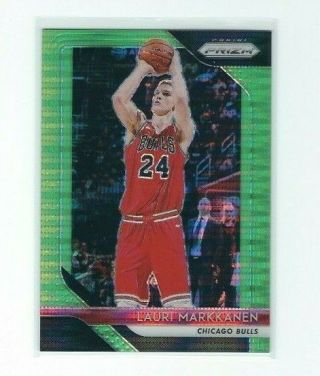 2018 - 19 Panini Prizm Lauri Markkanen Green Pulsar Card,  Sp 16/25 Bulls