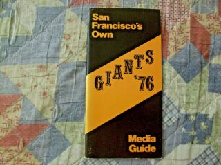 1976 San Francisco Giants Media Guide Yearbook Press Book Program Baseball Ad