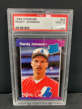 1989 Donruss Randy Johnson Rookie Baseball Card 42 Psa Graded 9 (dc)