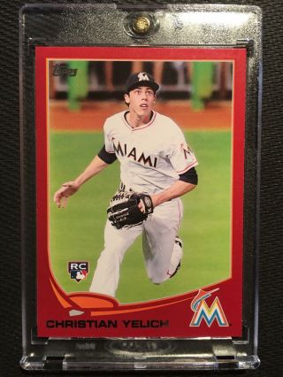 2013 Topps Update Target Red Us290 Christian Yelich Rookie Card Marlins/brewers