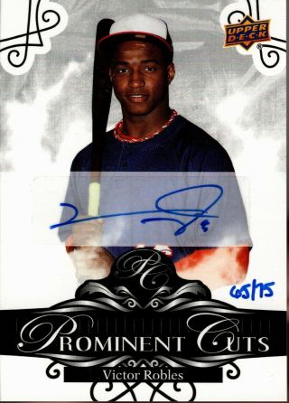 Victor Robles 2019 Upper Deck The National Prominent Cuts Vip Auto Sp 65/75