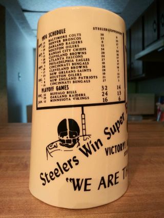 Pittsburgh Steelers Bowl IX 9 Championship Stein Mug 1975 2