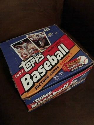 1993 Topps Baseball Series 1 Jumbo Box (5 Golds/pack) Derek Jeter 24 Packs/box
