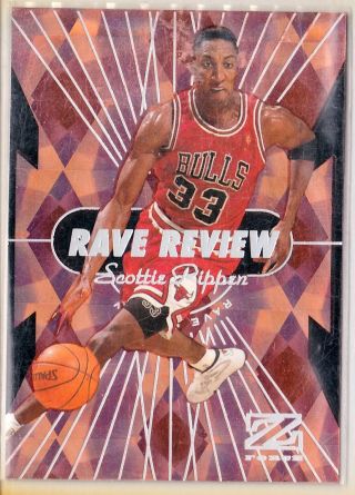 Nm 1997 - 98 Skybox Z - Force Rave Review Scottie Pippen 11 Hologram Card Near
