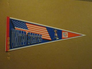 United States Vintage World Cup Usa 94 Style 1 Team Logo Soccer Pennant