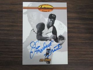 1993 Ted Williams 34 Jim Mudcat Grant Autographed / Signed Card (c) Indians