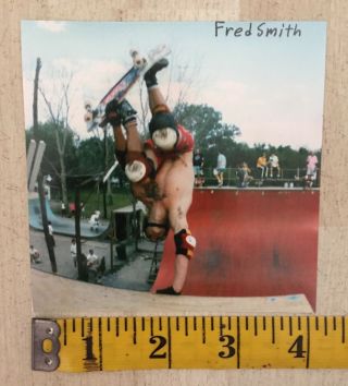 Zorlac Alva Fred Smith Skateboard Photo 86 Nsa Sw Regional Houston Tx Invert