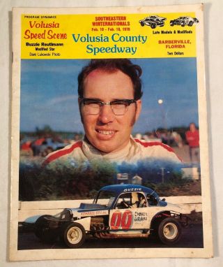 Vintage 1978 Volusia County Speedway Modified Racing Program Buzzie Reutimann