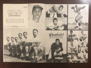 1958 LOS ANGELES RAMS PRESEASON FOOTBALL PROGRAM VS CHICAGO CARDINALS AT SEATTLE 4