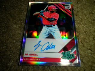 2019 Mlb Optic Rated Prospect Prizm On Card Auto Of Jo Adell - Los Angeles