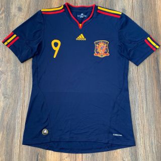Authentic Adidas 2010 Fifa World Cup Spain Torres 9 Soccer Jersey Sz Medium